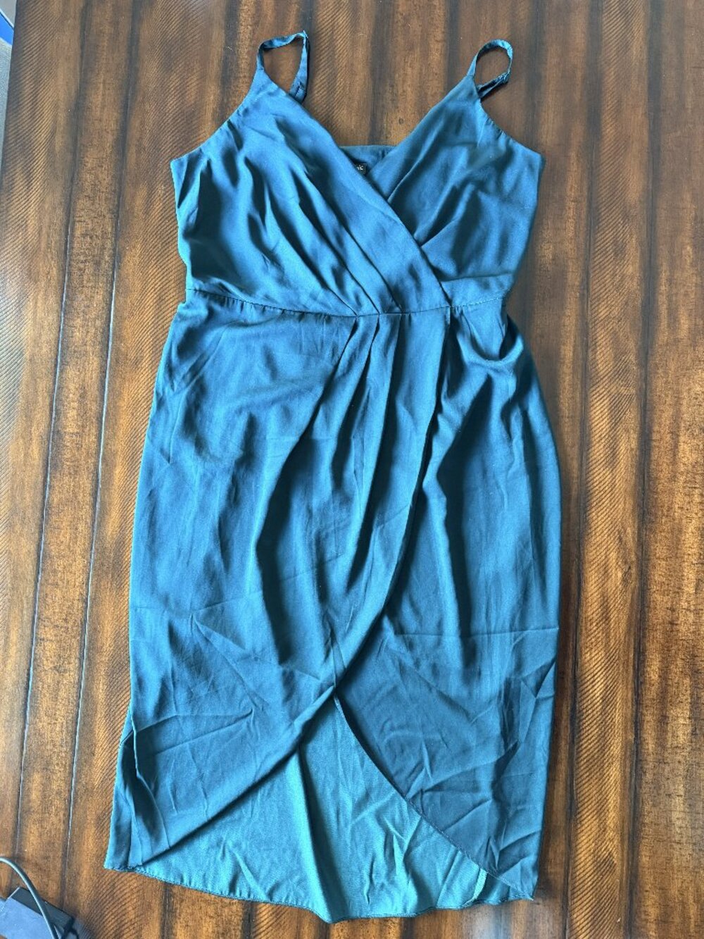 City Chic Dress All Night Jade Green Faux Wrap Dress M / 18